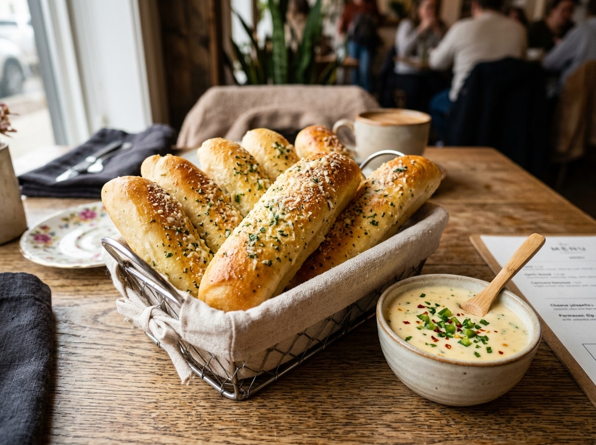 Garlic Bread Sticks + 1 Dip